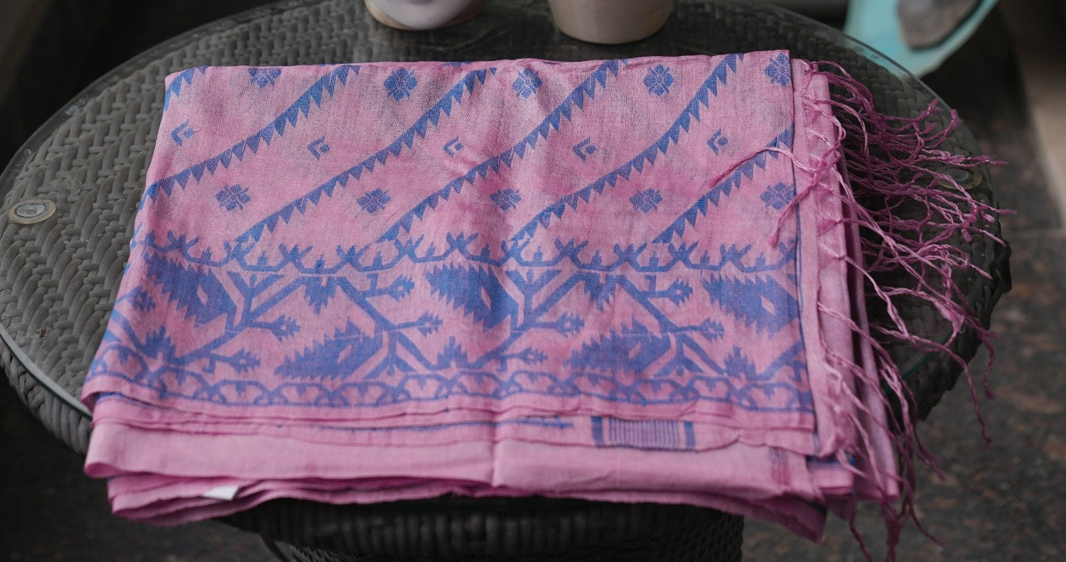 Pure Tussar Handwoven Bengal Jamdani Saree