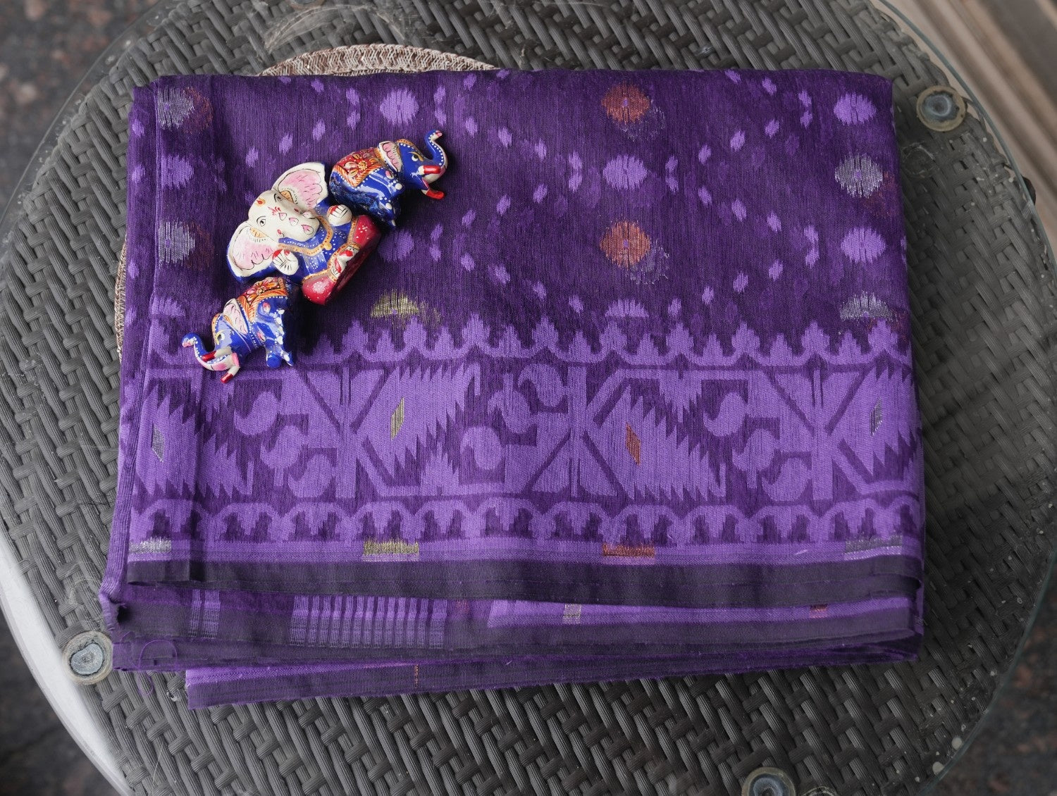 Pure Cotton Handloom Bengal Jamdani Saree