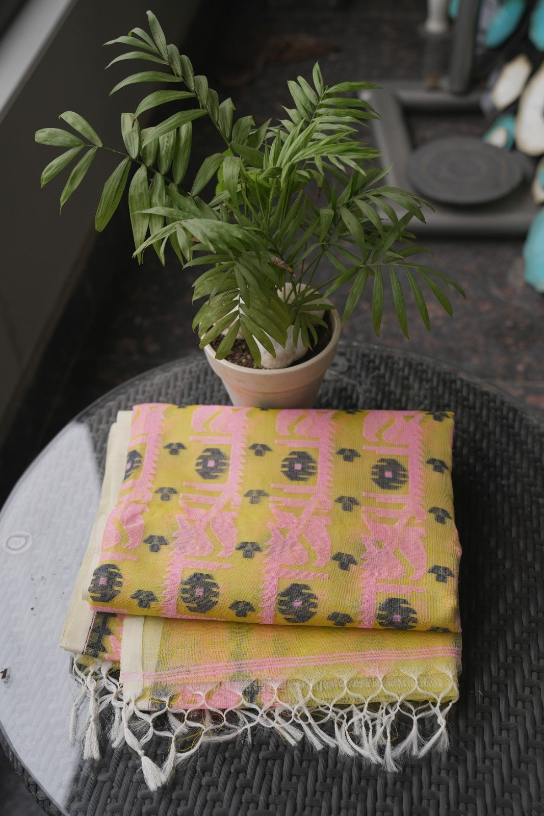 Pure Jamdani Resham & Cotton Mix Saree