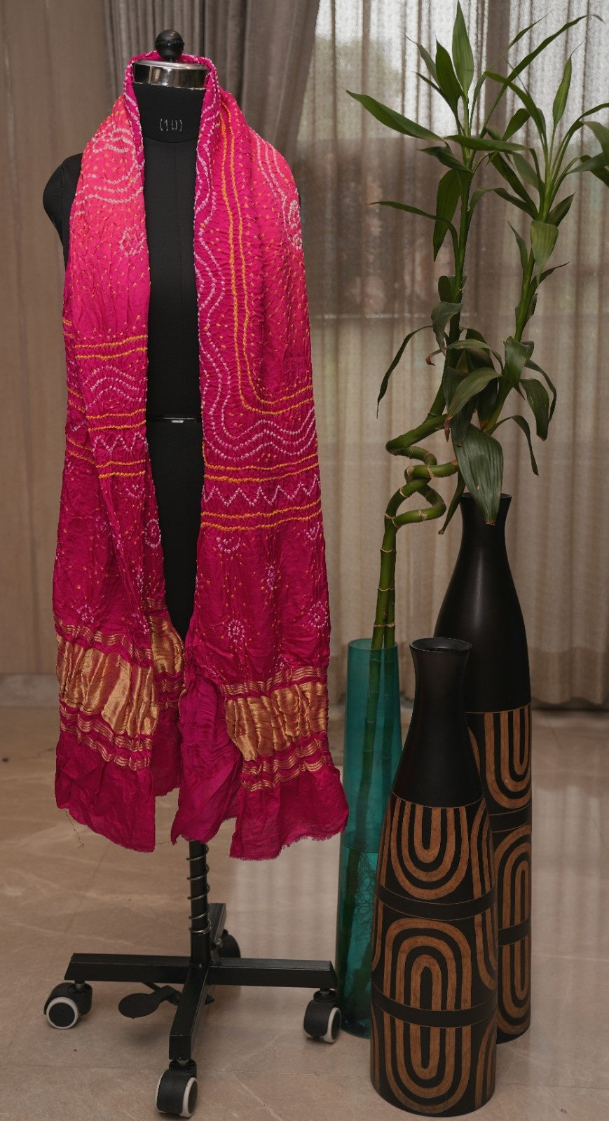 Pure Gajji Silk Bandhej Dupatta