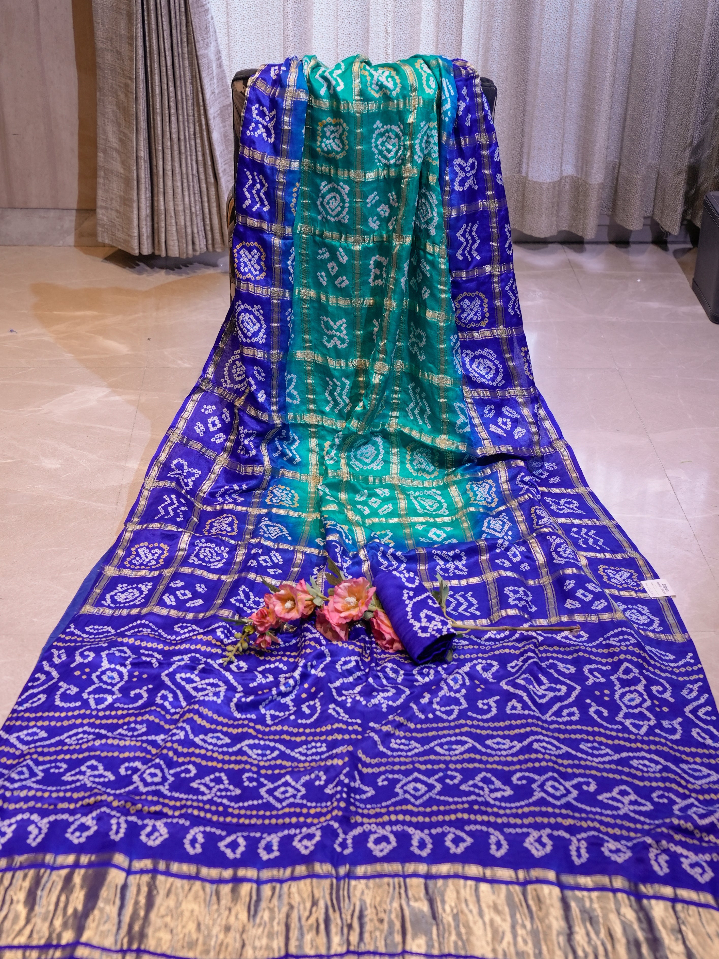 Pure Gajji Silk Gharchola Bandhej Saree