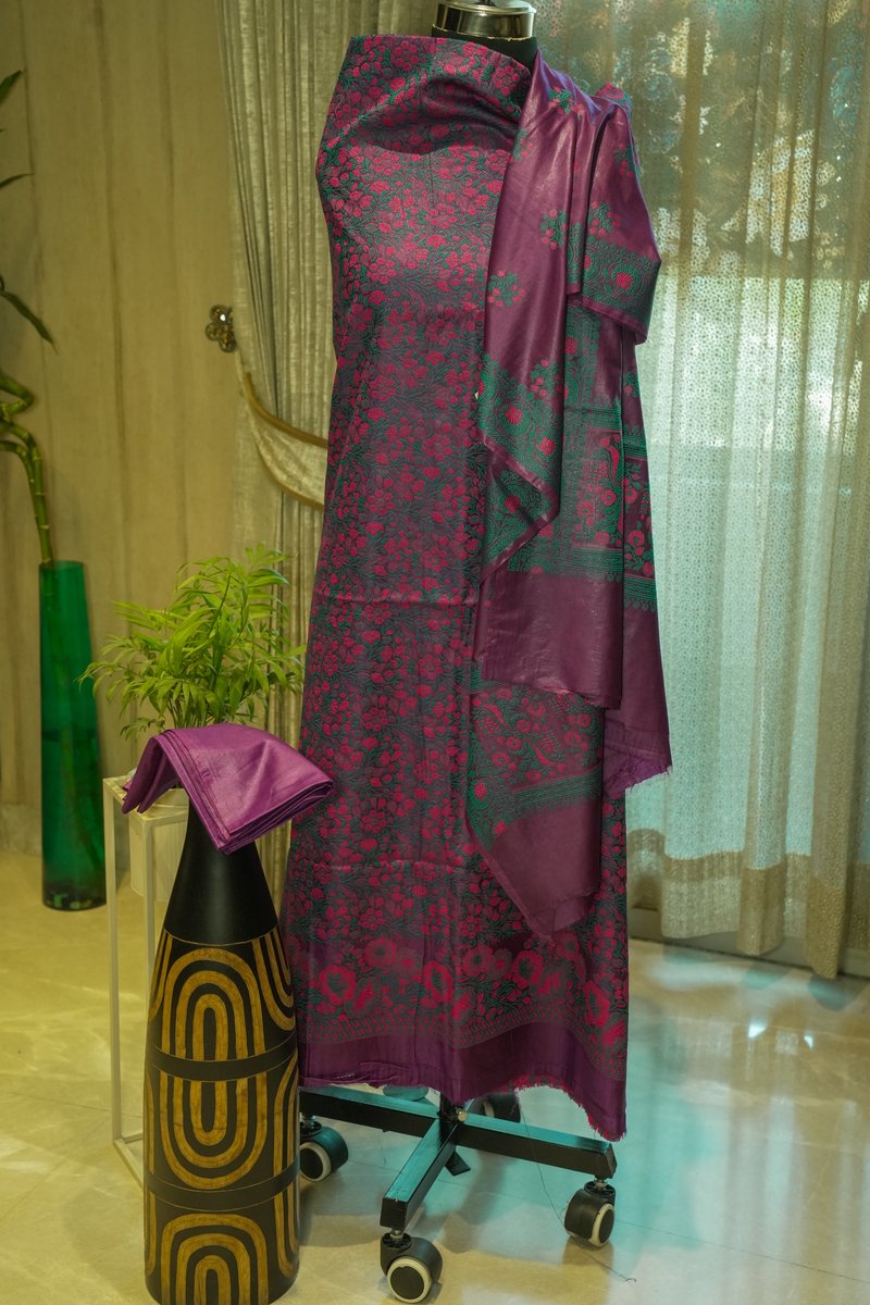 Chiniya Banarasi Silk Three Piece Suit Set