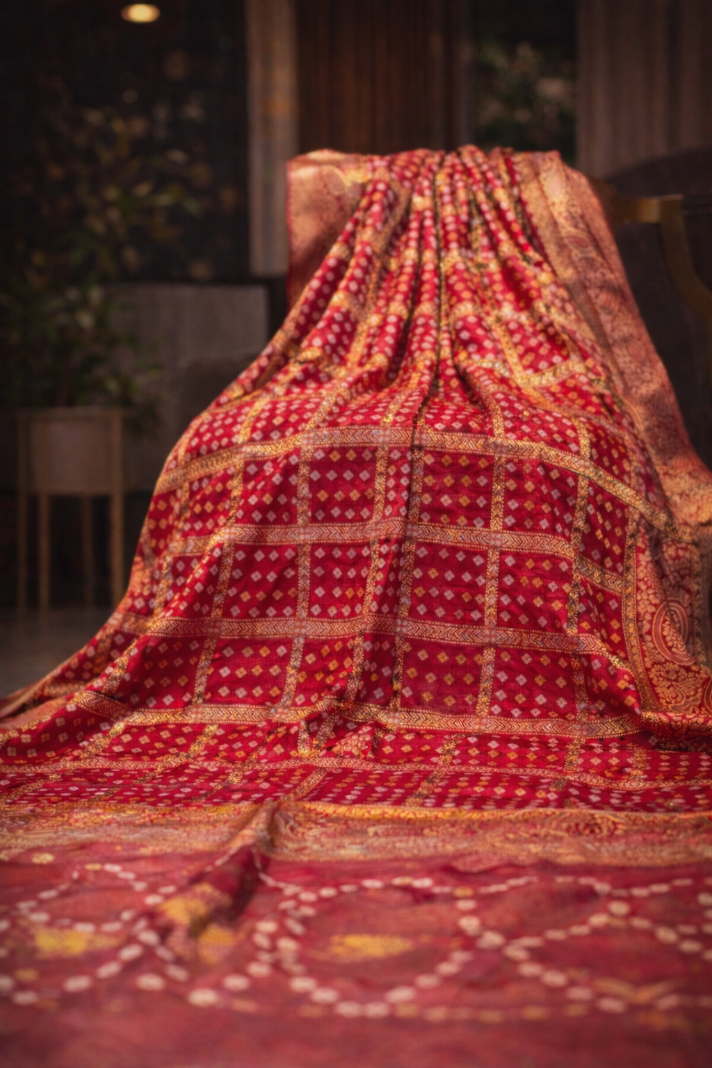 Authentic Jaipuri Pink Ghaarchola Saree